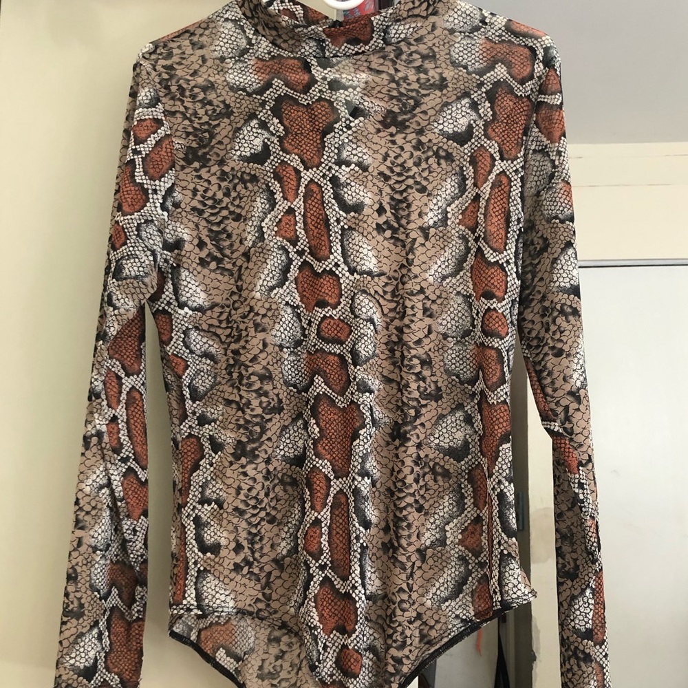 Mesh snake skin bodysuit